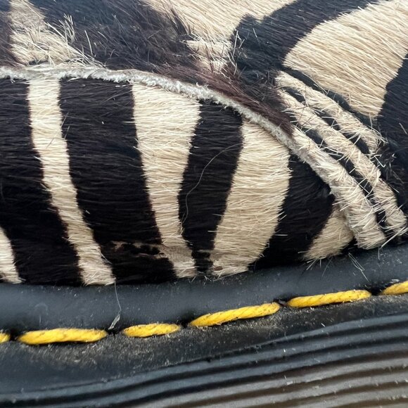 Doc Dr. Martens Zebra Print Pony Hair-on real fur leather boots rare unisex - Picture 10 of 11